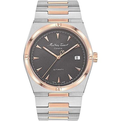 Mathey-Tissot Zeus Tweekleurig Roestvrij Staal Grijs Wijzerplaat Automatisch H118ATRS Herenhorloge grijs