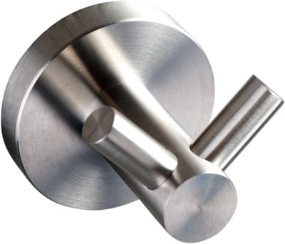 Handdoekhaakjes-Geboorde handdoekhaak - handdoekhouder- badhanddoekhouder kledinghaak- haak muur badkamer keuken toilet (geborsteld roestvrij staal))-Wandhaak