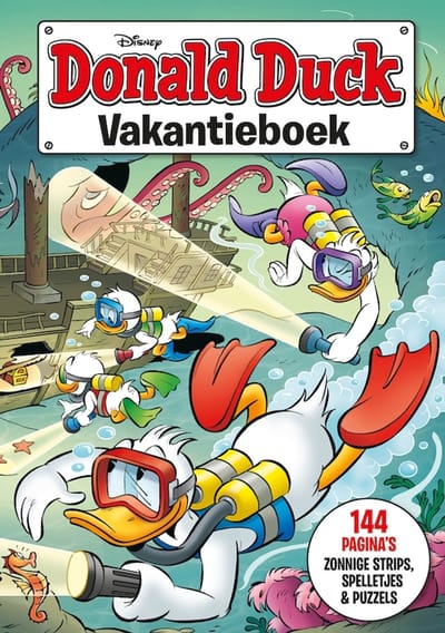 Donald Duck Vakantieboek 2025 – zonnige strips, spelletjes en puzzels voor kinderen – 144 pagina’s