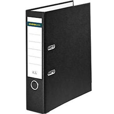 Schäfer Shop Select ordners, DIN A4, rugbreedte 80 mm, polypropeen en gerecycled papier, zwart