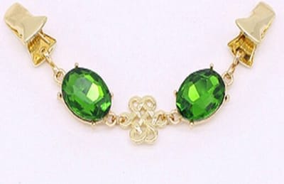 Vestsluiting - Broche green diamond vestclip dames -vestsluiting dames - vestclip - vestsluiting vestclip - sjaalspeld - vestspeld - vestklem