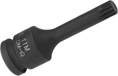 Triple Square Spline Bit Socket M11 1/2" Aandrijving, Meten Lengte Schroevendraaier Adapter voor Koppelsteeksleutel en Precisiewerk