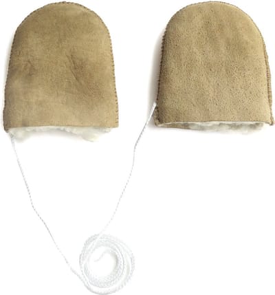 Babywantjes - Wantjes met koord voor baby - Beige
