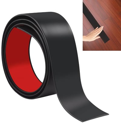 Laminaatvloer Drempelstrip 100cm - Zelfklevende Vinyl Overgangsrand voor Tapijt en Tegels - Zwart