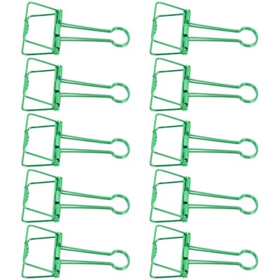51mm 30 stuks Binderclips Sterke Klemkracht Metalen Holle Staartclips Mini Binderclips Papierklemmen voor Kantoor groen