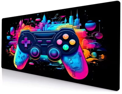 Muismat Onderlegger XXL 80x30 cm – Kleurrijk Game Design – Antislip – Waterbestendig – Talino
