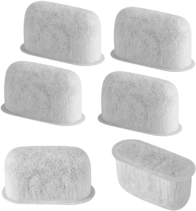 Dailygoods - 6 St Vervangende Koffiefilters voor Cuisinart, Actieve Kool Vervanging van Waterfilter Absorbeert Effectief Onzuiverheden Compatibel met Cuisinart Koffiezetapparaten