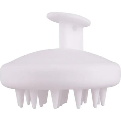 Volledige Silicone Hoofdhuid Massage Borstels Shampoo Borstel Zachte Hoofdmassager Haar Waskam Lichaamsscrubber Badborstel Styling Tools white