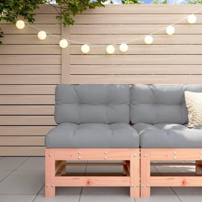 Houten Tuinbank - Lounge Bank - Buiten Zitten - Onderhoudsvriendelijk Douglas - 57.5 x 63.5 cm - Natuurlijk Hout