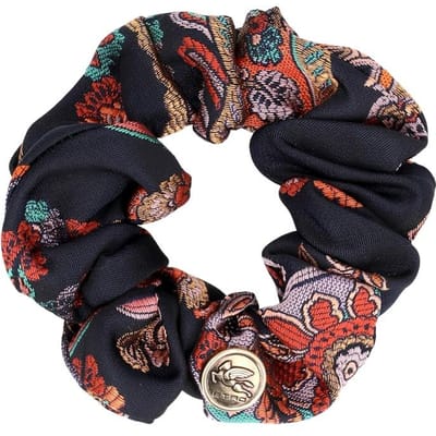 Etro Jacquard Denim Scrunchie Hoofdband Wf6d0005aq406 WF6D0005AQ406 S9883 black