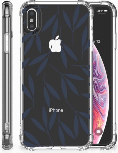 Apple iPhone Xs Max Case Leaves Blue