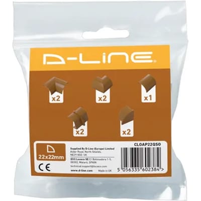 D-line Verbindingsset Clip-over Voor Kabelgoot - 22x22mm - Eiken Optiek - 9 Stuks