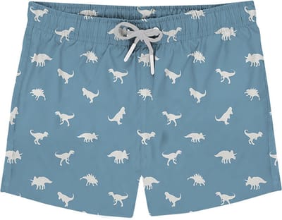 Slipstop losse zwembroek - Dino licht blauw