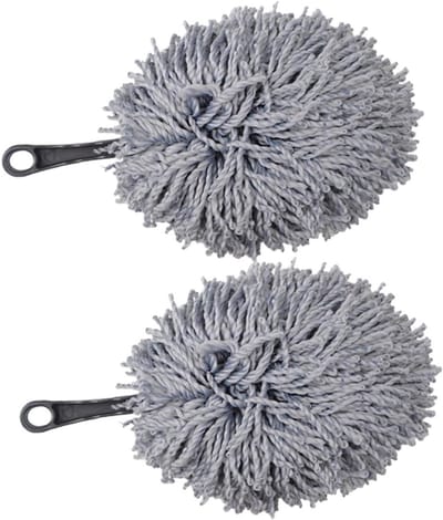Autowasborstel Set - Auto Stofdoek - Auto Interieur Reinigen - Lange Handgreep - 30 cm - Grijs