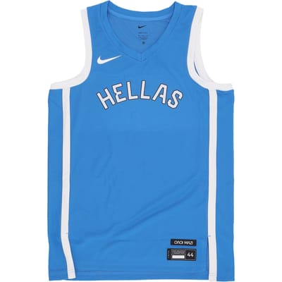 Basketbaltanktop voor heren Limited Road Basketball Jersey Team Greece Lt Photo Blauw/wit