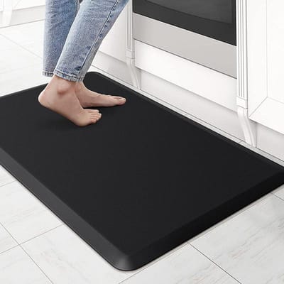 Keukenvloermat Anti-vermoeidheid Verdikt Lang PVC Leer Entree Tapijt Vloermat 44*71*1.2CM white