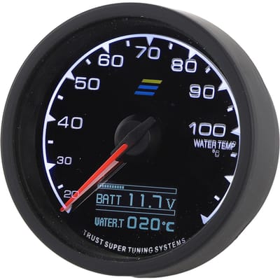 68mm Auto Watertemperatuurmeter DC 10 15V Wijzer Digitale Watertemperatuurmeter Thermometer voor Voertuig Automotive black