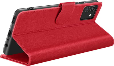 Zanae, Hoesje geschikt voor Galaxy A03 - Wallet Case met Stand & Magneetsluiting, Rood