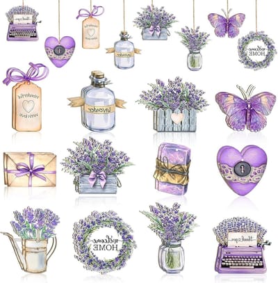 Bloemenhanger Decoratie - Lente Ornamenten - Feestelijke Aankleding - 12 Verschillende Designs - 24 Stuks - A