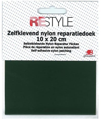 Restyle Reparatiedoek Nylon 10 cm x 20 cm Zelfklevend 461 Donkergroen