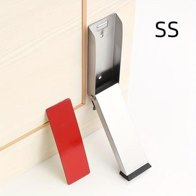 Butée de porte pliante en acier inoxydable Caoutchouc Anti-usure Butée de porte Pied Mobile Haut de porte