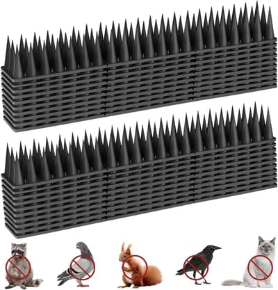 TIM® Duivenverjager - Duivenpinnen - Vogelpinnen - Duivenpinnen Met Plakstrip - Zwart - 30cm x 5cm x 15cm