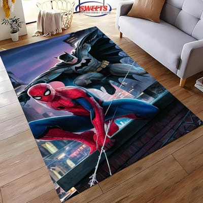 NR.5 DC Batman Thema Tapijt Nieuwe Release!Antislip Geluidsisolatie, Kleed voor Woonkamer Kinderkamer Kantoorruimtes, Duurzame Mat 150x200cm (59x79in)