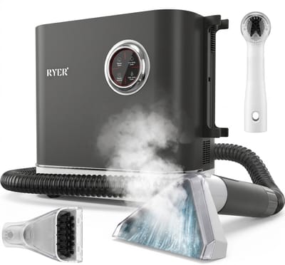 RYER Tapijtreiniger met Stoomfunctie 100° - High End 1600W - Stoomreiniger voor Bank reiniger - Zetelreiniger - Meubelreiniger - Ultimate Inclusief Fles Reinigingsmiddel