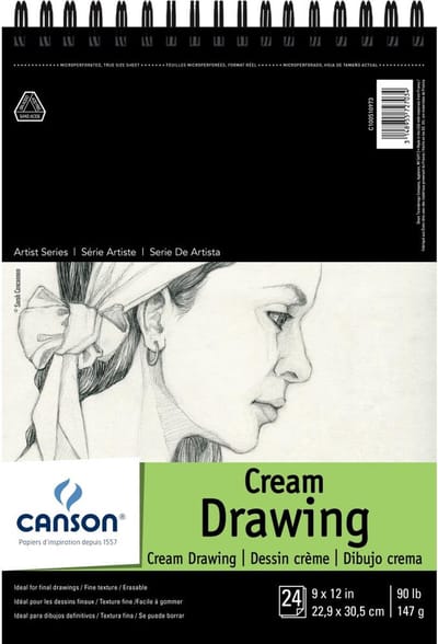 Canson - spiraalgebonden tekeblok cremekleurig papier - C100510973
