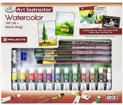 Set voor Aquarelschilderijen Royal & Langnickel Art Instructor 23 Onderdelen