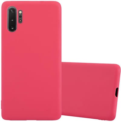 Cadorabo Hoesje geschikt voor Samsung Galaxy NOTE 10 PLUS in CANDY ROOD - Beschermhoes gemaakt van flexibel TPU silicone Case Cover