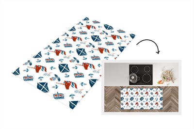 Keukenloper - Loper keuken - Schotland - Patronen - Unicorn - 120x60 cm - Keukenloper vinyl