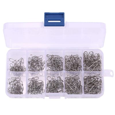 Allecto - Fish locking snaps swivel - 200 stuks - Sterk en duurzaam - Voor de visser - Ideaal voor zoet- en zoutwater