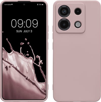 kwmobile telefoonhoesje geschikt voor Xiaomi Redmi Note 13 Pro 5G / Poco X6 5G - Hoesje voor smartphone - Precisie camera uitsnede - In licht oudroze