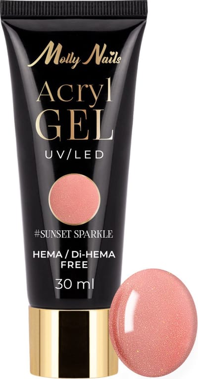 Molly Nails AcrylGel - Nagel Voor Verlenging - HEMA/Di-HEMA Vrij - Sunset Sparkle