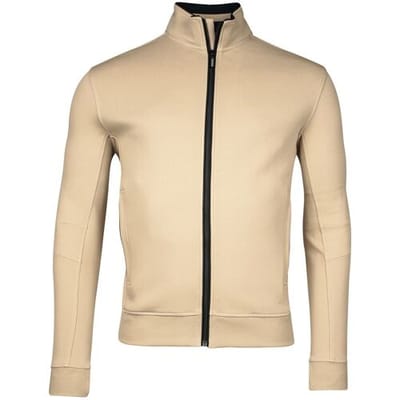 Baileys Vest Uni Color Sweat Cardigan Zip Beige / male