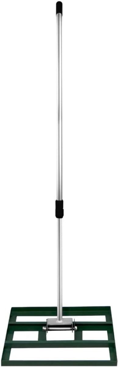 Egaliseerhark Gazon - Grondegalisator Tuin - Terrein Vlak Maken - Uitschuifbare Steel - 50 cm Breed - Groen