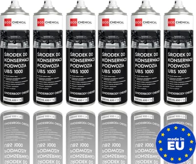 Bitumen Undercoating Auto Spuit - 6 x 500ml - MADE in EU - Anti Roest - Steenslag Autobodem Coating - Chassis Roestbescherming - Corrosiebescherming