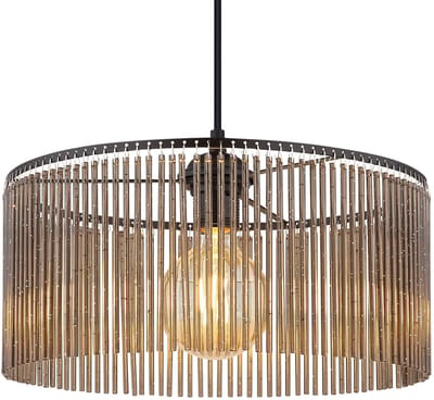 Globo - hanglamp - LEEDS - zwart - metaal - Ø 35cm - E27 - 33080108