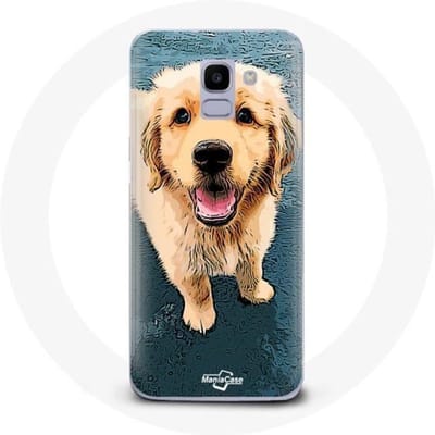 Coque pour Samsung Galaxy A8 2018 Golden retriever Chiot