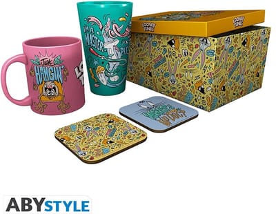 Looney Tunes Gift Set (XXL Glas + Onderzetters + Mok)