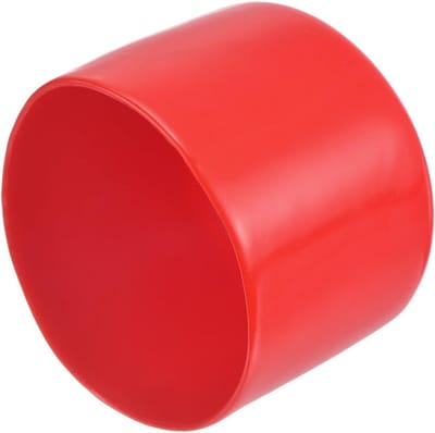 2 Stuks Ronde Rubberen Eindkappen 51 mm - Rode Beschermkappen voor Palen, Buizen en Meubels