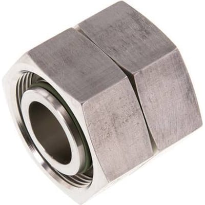 38S RVS Rechte met Draaidoorvoer 315bar FKM O-ring en Afdichtconus ISO 8434-1