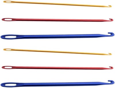 6-delige Haaknaalden Set met Gaten - Breinaalden voor Haken en Naaien