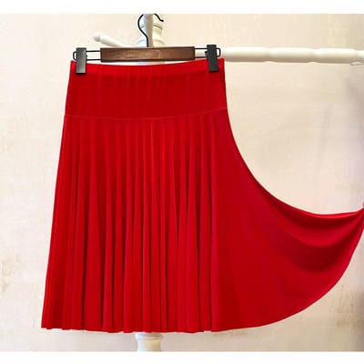 Dansrok Zomer IJszijde Hoge Taille Korte Rok Grote Zwaairok Anti-Glare Bloemig Elastische Taille Rok 4XL