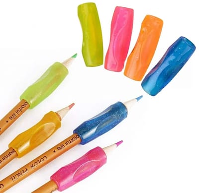 EXCITAT Potlood grip - Schrijfhulp - Potloodgrepen - Siliconen - Kinderen - Schrijfhulpmiddelen voor kinderen - 8 stuks