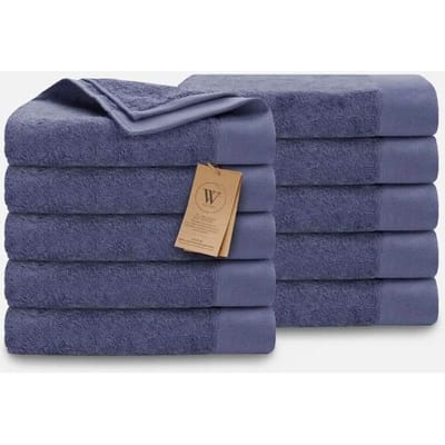 Walra Remade Cotton Handdoeken 60 x 110 cm - 550 gr/m² - Blauw - 10 stuks