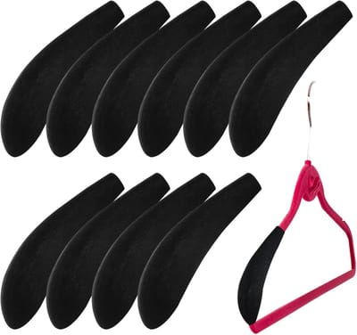 Schouderbeschermers - Hanger pads - Kleding beschermen - Antislip fluweel - 10 stuks - Zwart
