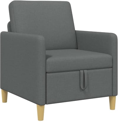 vidaXL - Sofa - met - Opbergruimte - Donkergrijs - 72 - x - 78 - x - 87 - cm - Polyester