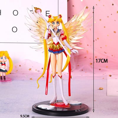 Figurines Joy Anime Drôles Guerrière Féminine Lapin de Lune Poupée Charme Ange Marin Lapin Kawaii Modèle PVC Décoration de Gâteau Cadeau Pour Filles